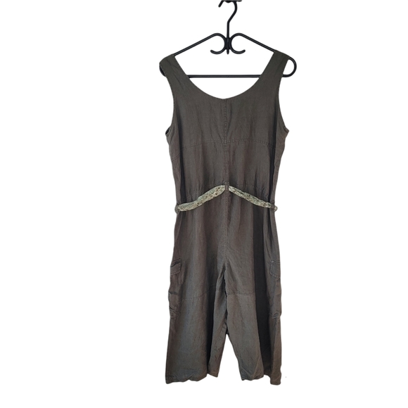 copy size M - Linen, army Green, safari style jumper with awesome pockets. - Picture 3 of 12